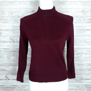 Karen Scott Sweater PP Mock Neck 107